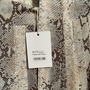 Snakeskin print skirt